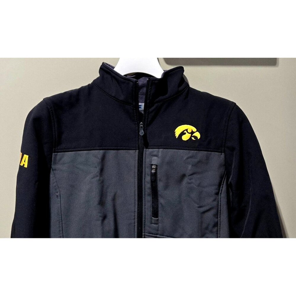 Colosseum Iowa Hawkeyes All Weather Black & Gray Full Zip Jacket -- Youth XL 20 - Picture 2 of 8
